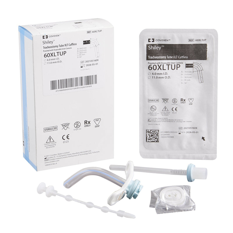 Uncuffed Tracheostomy Tube Shiley XLT Size 6.0 Adult 