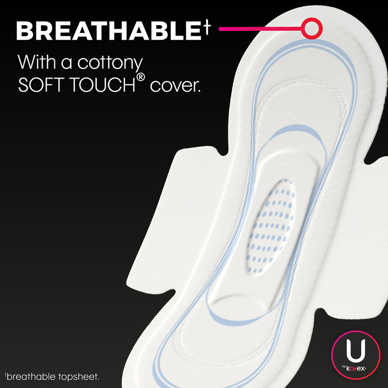 U by Kotex Security Ultra Thin Pads with Wings, Regular Absorbency (36/PK)