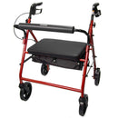 McKesson Bariatric Red Folding Steel Four-Wheel Rollator (Each)