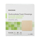 McKesson Brand McKesson Silicone Gel Adhesive without Border Silicone Foam Dressing, 6 x 6 Inch (200/CS) 