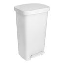 McKesson Waste Can with Step-On Pedal, White, 15.16 x 14.76 x 26.57 Inch (Case)