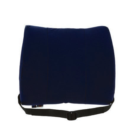 CUSHION BACK LUMBAR STDSITBACK W/STRAP 13X14 BLU