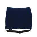 CUSHION BACK LUMBAR STDSITBACK W/STRAP 13X14 BLU