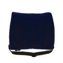 CUSHION BACK LUMBAR STDSITBACK W/STRAP 13X14 BLU