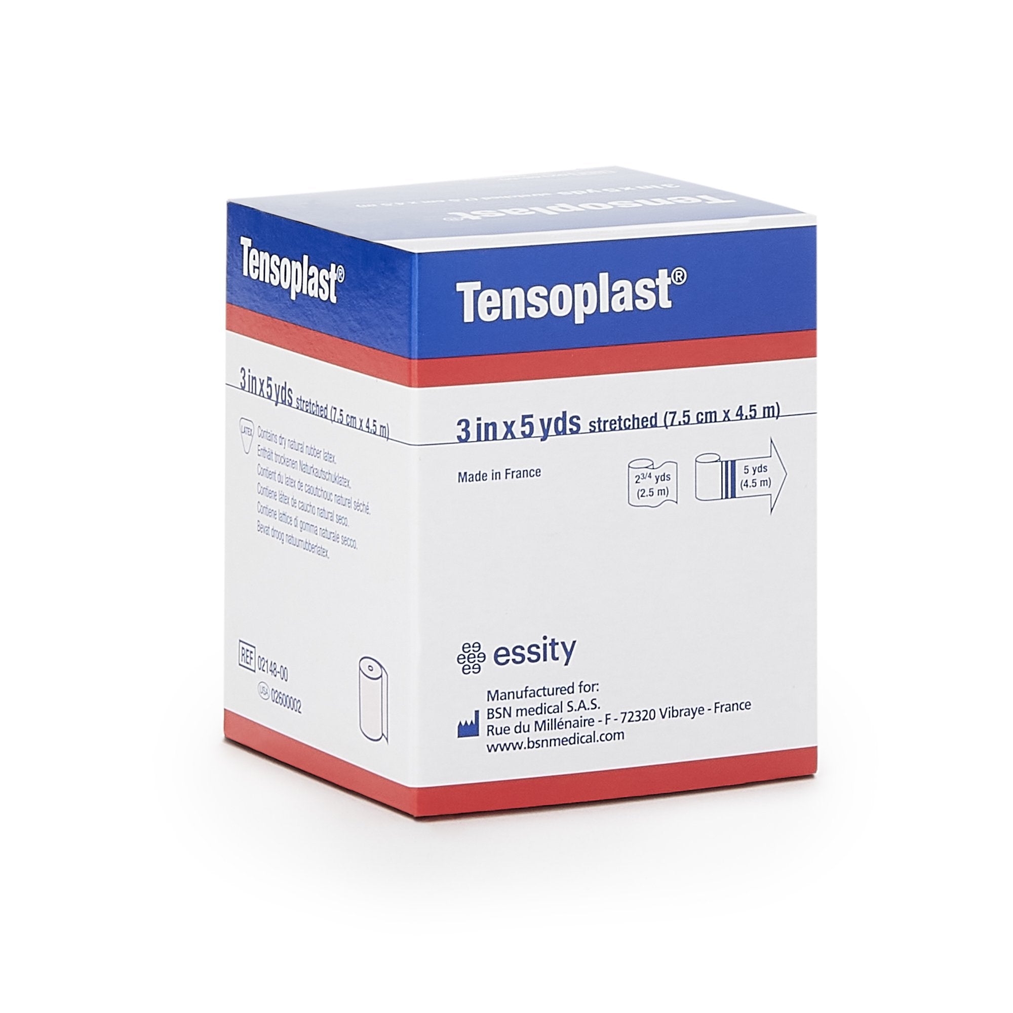 BSN Medical Tensoplast No Closure Elastic Adhesive Bandage, 3 Inch x 5 Yard (36/CS) 