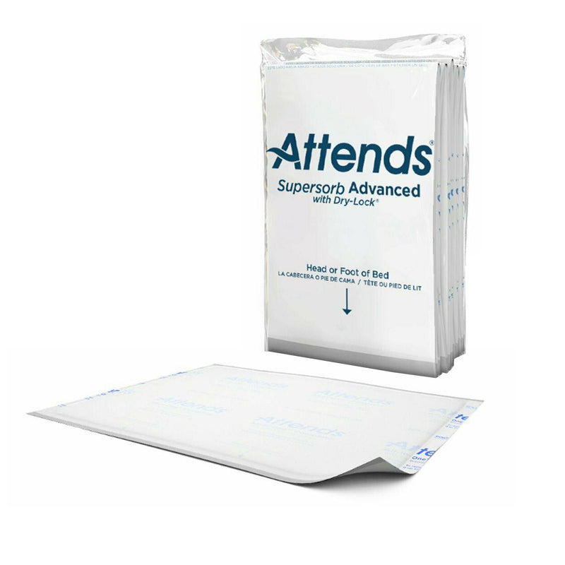 Attends Supersorb Advanced Underpads with Dry-Lock (Case of 60)