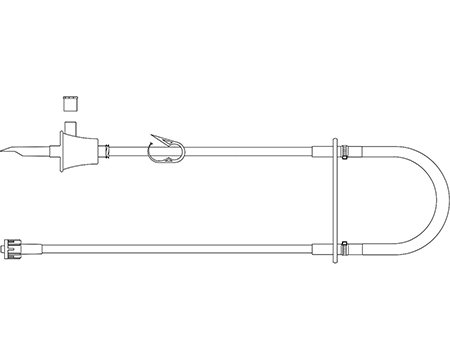 MPS Medical IV Pump Set ADP-3000 Pump Without Ports Without Filter 133 Inch Tubing Chemotherapy Medication (10/PK) 