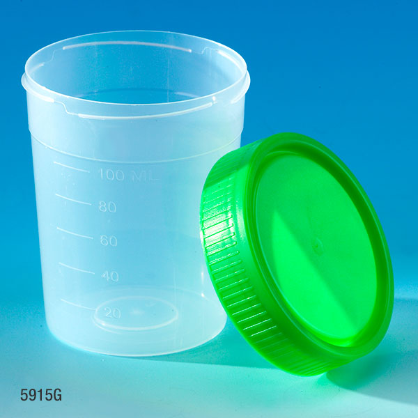CONTAINER SPECIMEN 4OZ NS PPGRN SCREWCAP BULK 500/CS