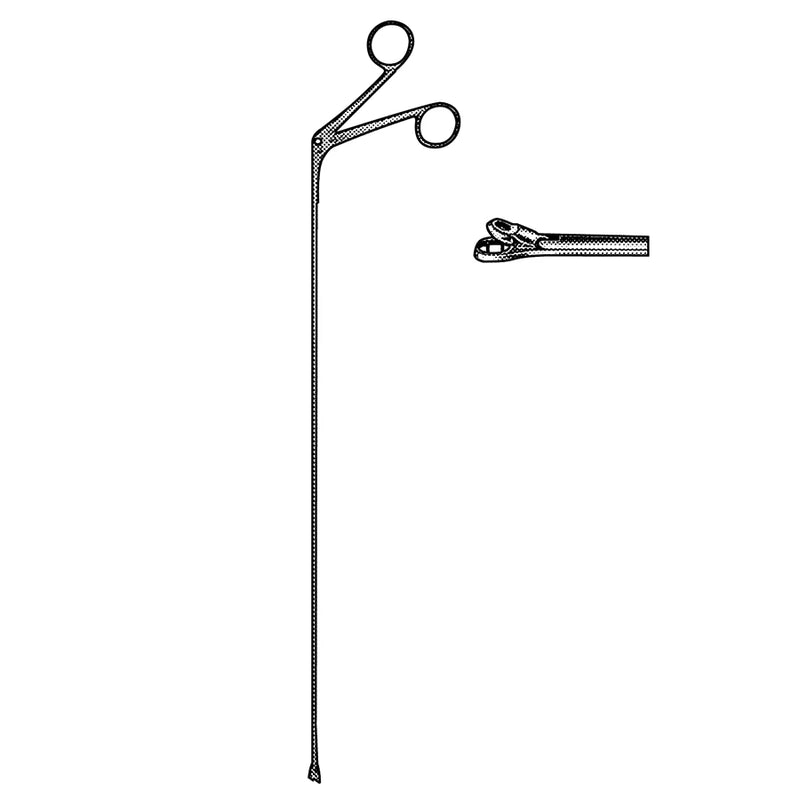 Sklar Chevalier Jackson Broncho-Esophagoscopy Forceps - 16", Fenestrated Round Cutting Tip, Alligator Jaw - 75-1255