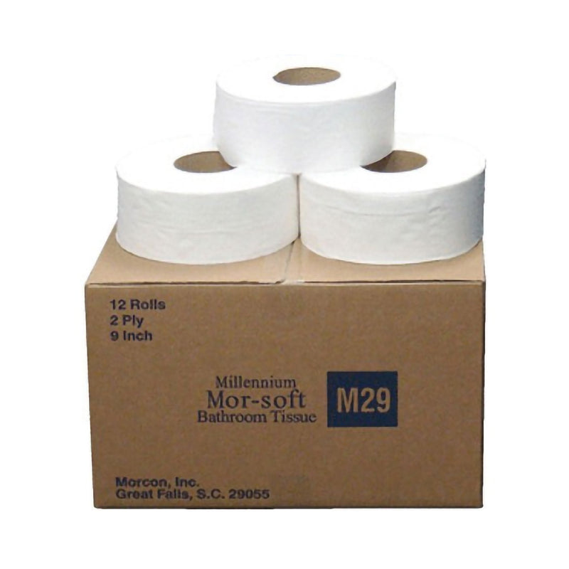 RJ Schinner Co Mor-Soft 2 Ply Jumbo Bath Tissue, 9 Inch x 700 Foot (12/CS) 