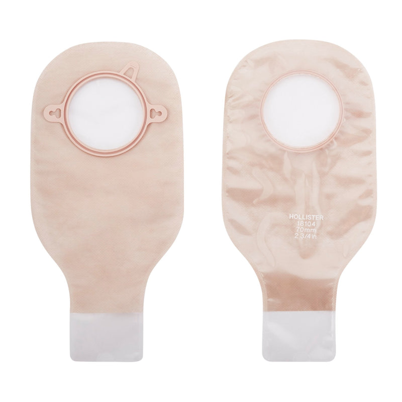 Hollister New Image Transparent Colostomy Pouch, Pre-cut to Fit 70 mm Stomas, Blue Match (10/BX) 
