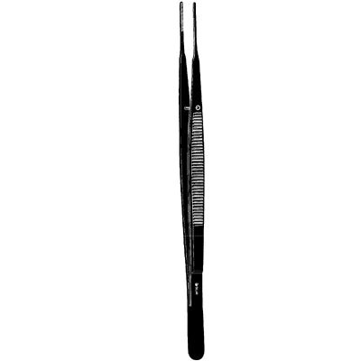 Sklar Black Laser Gerald Dressing Forceps - 7", Straight, Serrated - 90-1025