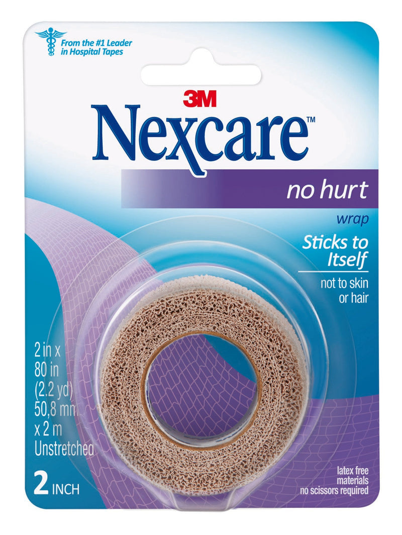 3M Nexcare No Hurt Hypoallergenic Material Medical Tape, 2 x 80 Inch, Tan (24/BX) 