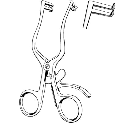 Sklar Paparella Weitlaner Retractor - Semi-Sharp 2x2 Teeth 5" - 42-1820 
