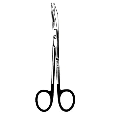 Sklarhone Super-Cut Goldman-Fox Scissors - 5", Curved, Blunt/Blunt, 1 Razor Edge, 1 Standard Edge - 15-3340 