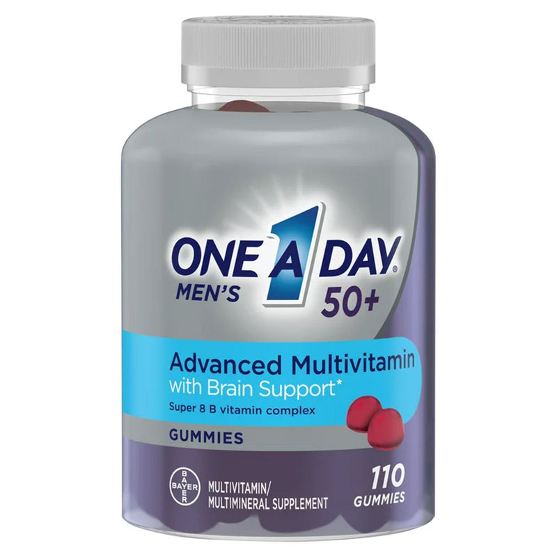 One A Day Advanced Multivitamin Men's 50+ Gummies (Bottle of 110)