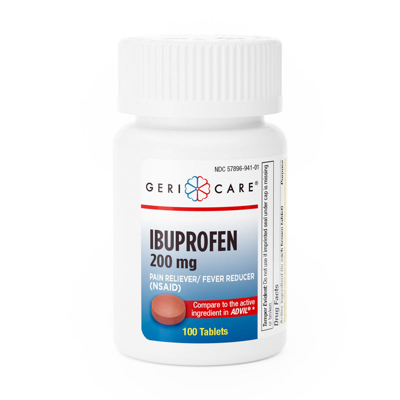 Geri-Care 200mg Ibuprofen Tablets, Pain Reliever, Fever Reducer (Case of 1200)