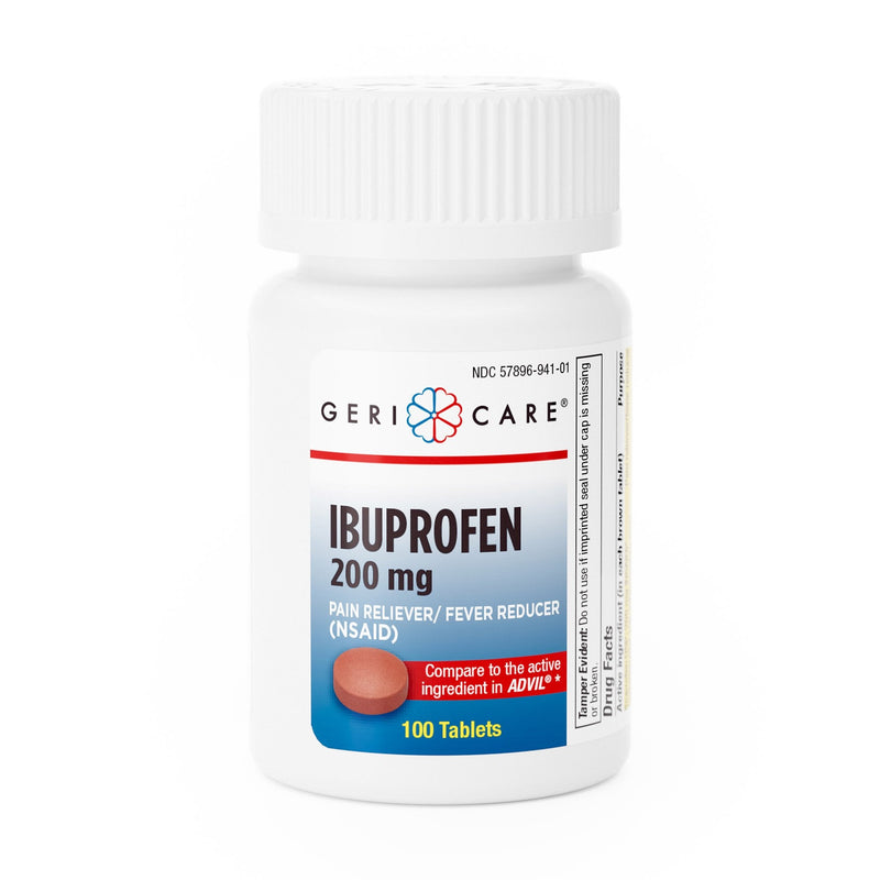 Geri-Care Geri-Care 200mg Ibuprofen Tablets, Pain Reliever, Fever Reducer (12/CS) 