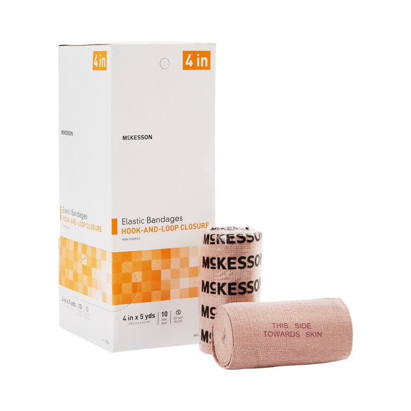 McKesson Brand McKesson hook-and-loop closure Elastic Bandage, 4 Inch x 5 Yard (50/CS) 