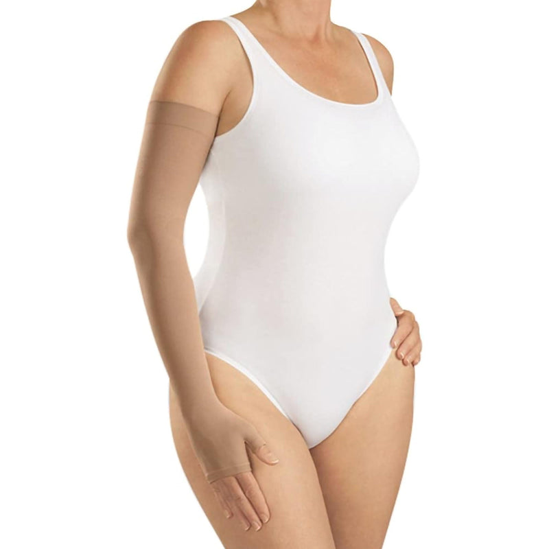 Compression Sleeve with Gauntlet mediven harmony Size 8 Caramel Arm / Hand (Each)