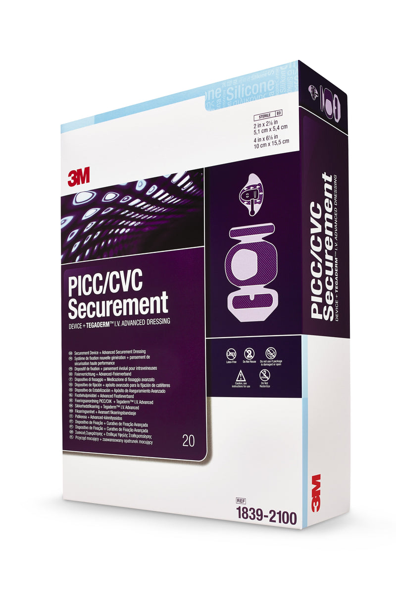 Solventum Corporation 3M PICC/CVC Securement Device + Tegaderm IV Dressing, 6-1/8 x 4 Inch (80/CS) 