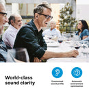 Sennheiser All-Day Clear Slim OTC Hearing Aid, Silver / Black (Case of 6 Boxes)