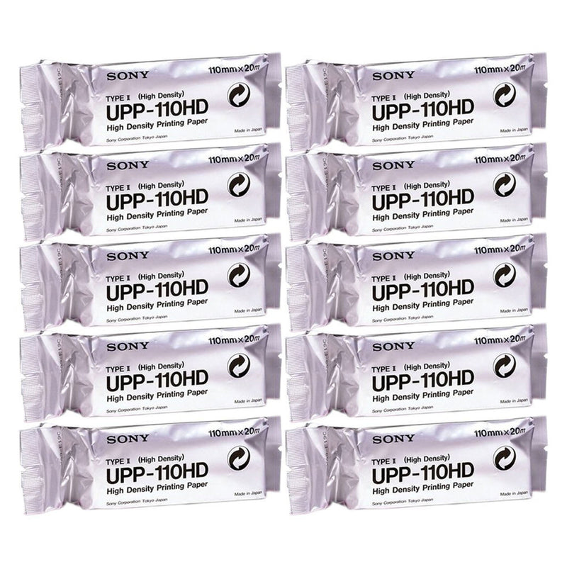 Ultrasound Video Paper Sony Roll Black and White High Density Without Grid (Box of 10)