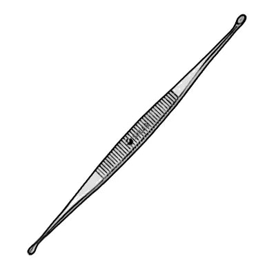 Sklar Williger Bone Curette - 5-1/4", Double-Ended, Oval/Oval, #0/#1 (2.5mm/3mm) - 40-7287