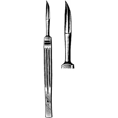Sklar Joseph Double-Edged Nasal Knife - Curved, Small Sharp Tip - 41-1264