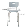 McKesson Aluminum Bath Bench, 15.5 – 19.5 Inch Height (Each)
