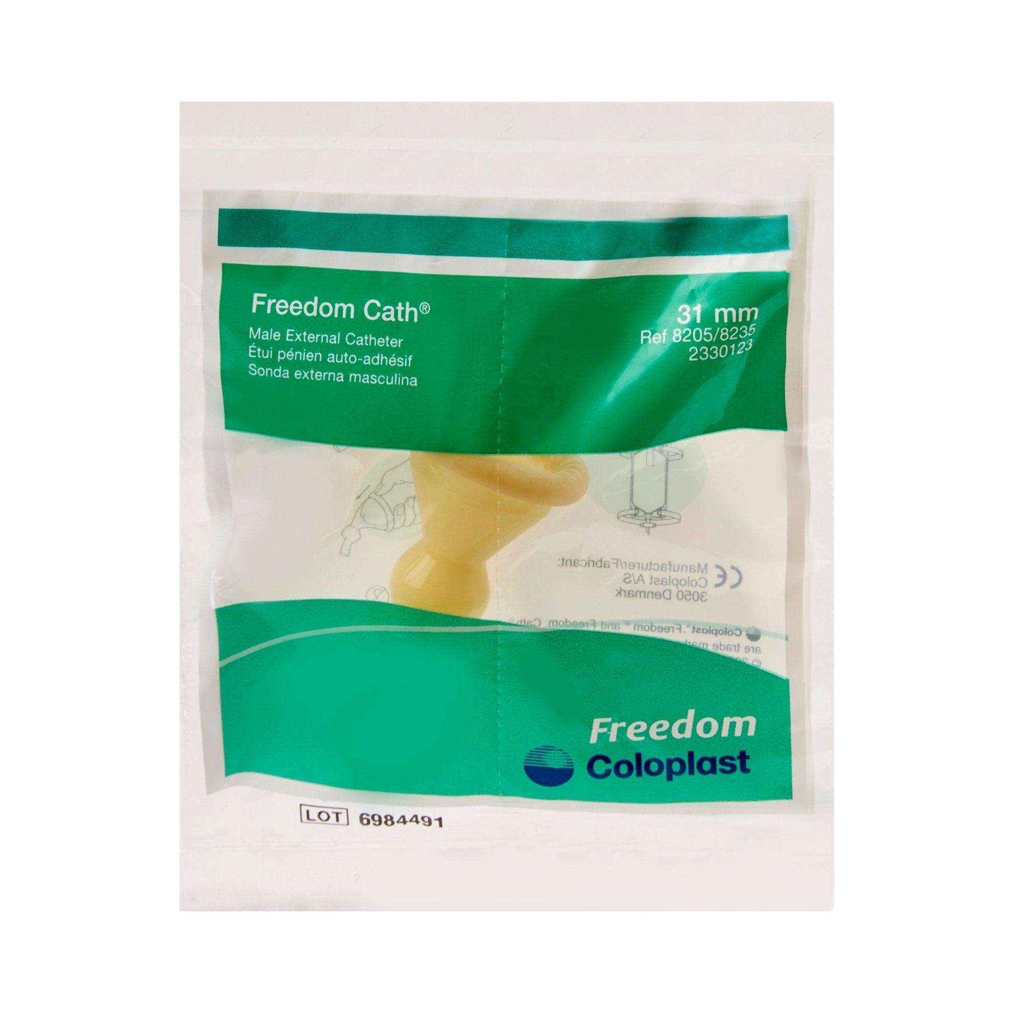 Coloplast Freedom Cath Clear Male External Catheter, 31mm, Intermediate Size (100/BX) 