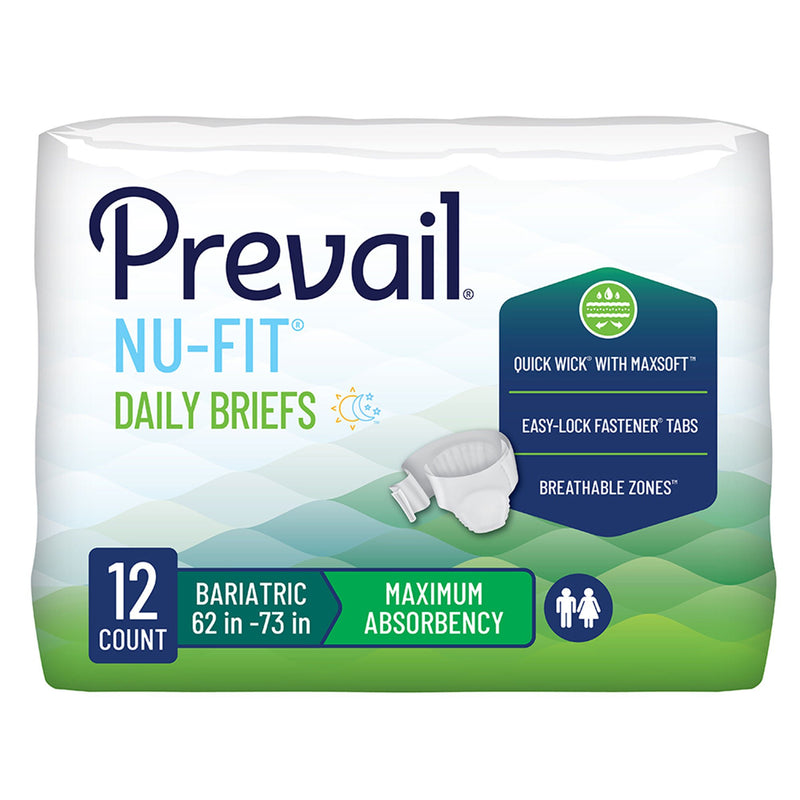 ProCare Unisex Adult Incontinence Brief, Heavy Absorbency, White, 2-XL (Case of 48)
