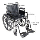 McKesson Brand McKesson Wheelchair, 18 Inch Seat Width 