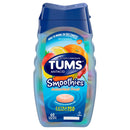 Tums Smoothies Extra Strength 750 Antacid Chewable Tablets, Assorted Fruit (Bottle of 60)