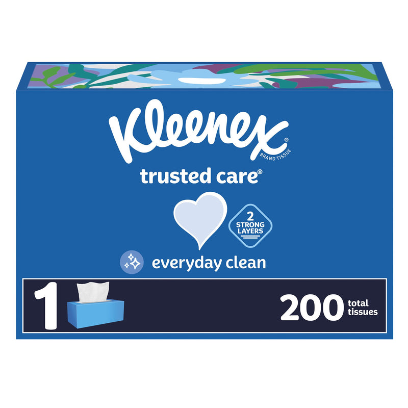 Facial Tissue Kleenex Trusted Care White 4.625 X 4-3/4 Inch 200 Count (Case of 3600)