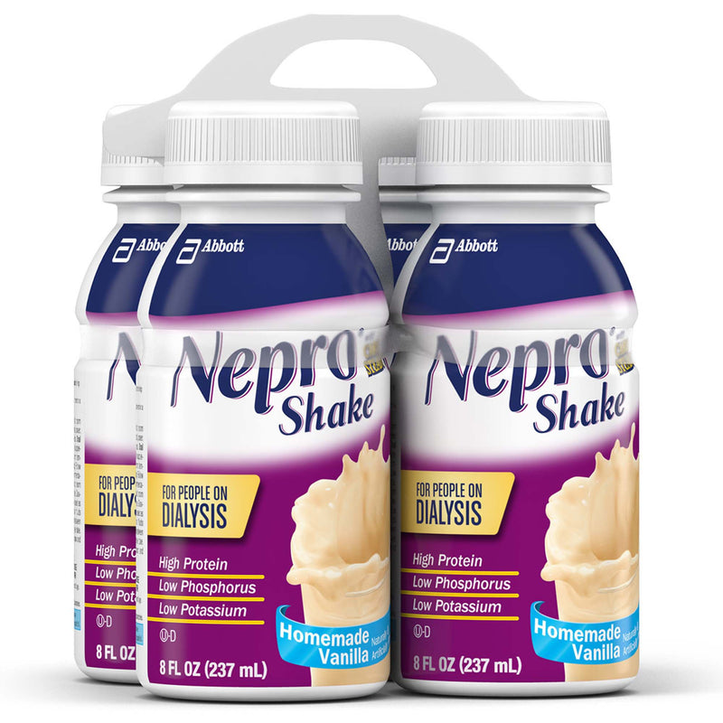 Nepro with Carbsteady Vanilla Shake for People on Dialysis, 8-ounce bottle (Case of 16)