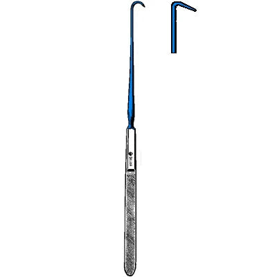 Sklar Blue Electrosurgical Emmett Fistula Hook - 9", Angled 135° (Style