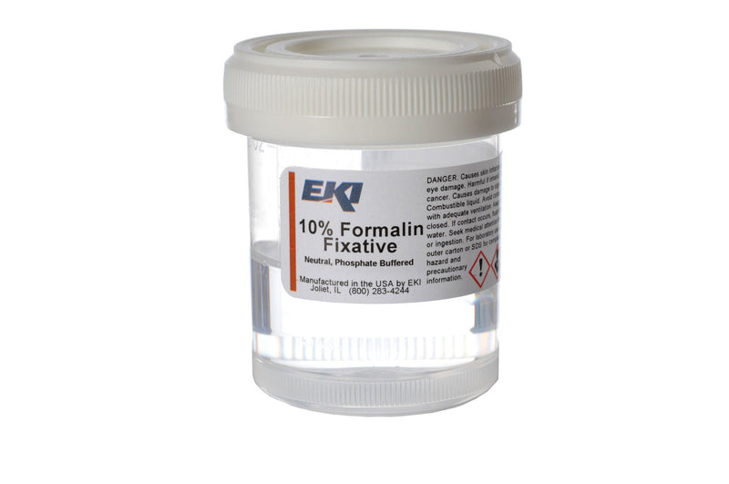 EKI Prefilled Formalin Container, 30 mL Fill in 60 mL (Case)