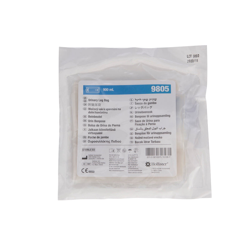 Hollister Urinary Leg Bag, 900 mL Capacity (Box of 10)