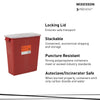 McKesson Prevent Multi-purpose Sharps Container, 3 Gallon, 13.5 x 12.5 x 6 Inch (Case of 12)
