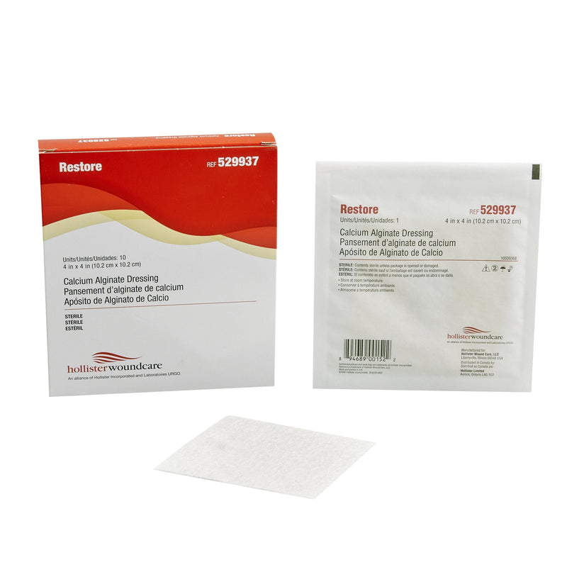 Hollister Restore Alginate Dressing, 4 x 4 Inch (10/BX) 