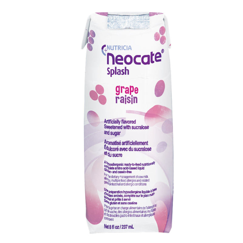 Neocate Splash Amino Acid–based Liquid, Grape Raisin, 8-oz carton (Case of 27)