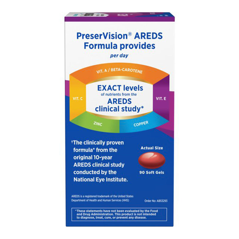 Bausch + Lomb PreserVision AREDS 2 + Multivitamin Soft Gels (Bottle of 100)