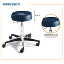 McKesson Round Pneumatic Exam Stool, Blue, without Backrest (Each)