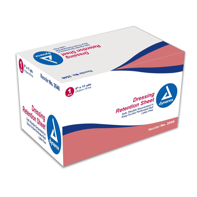 Dynarex dynarex Dressing Retention Sheet, 6 Inch x 11 Yard Perforated Roll, White (5/CS)