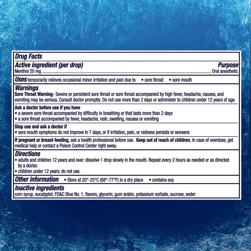 Vicks VapoCool Severe Medicated Drops Winterfrost (Bag of 18)