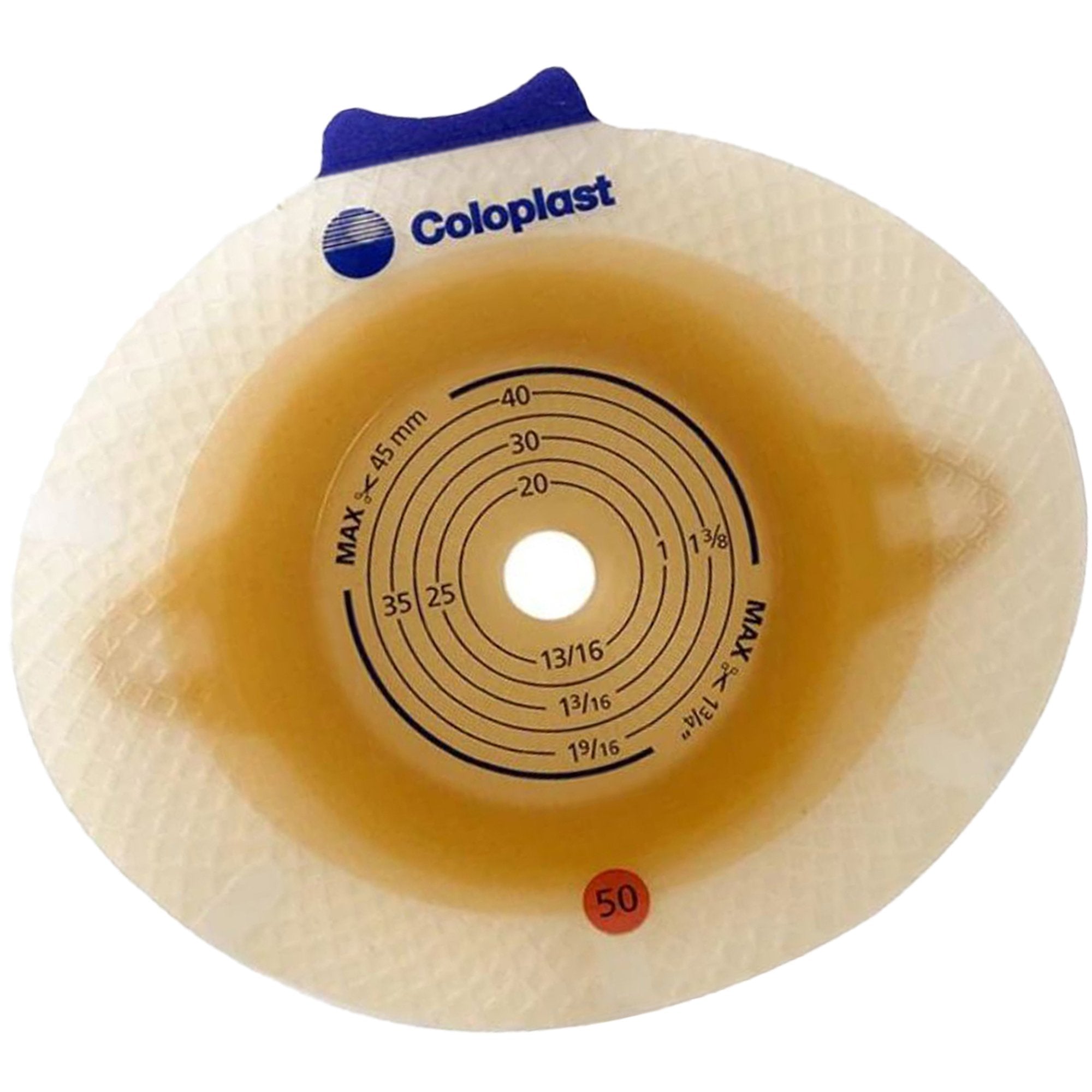 Coloplast SenSura Click Flat Barrier Ostomy Barrier, 40 mm Stoma Opening, Blue Match (5/BX) 