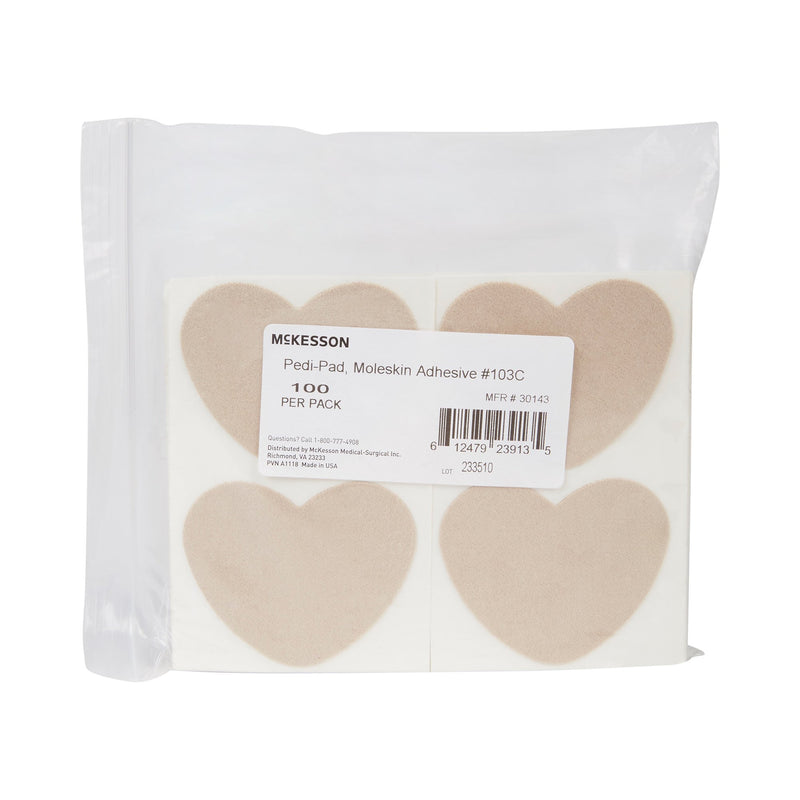 McKesson Pedi-Pad Beige Protective Pad, Size 103-C (Case of 10 Packs)