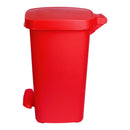 McKesson Waste Can with Step-On Pedal, Plastic, Red, 15.16 x 14.37 x 18.9 Inch (Case)