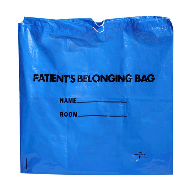 Patient Belongings Bag Medline 18 X 20 Inch Plastic Drawstring Closure White (Case of 250)